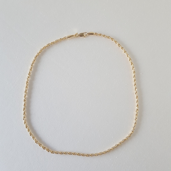 18k Gold Filled 3mm Rope Chain Necklace New - Picture 2 of 6